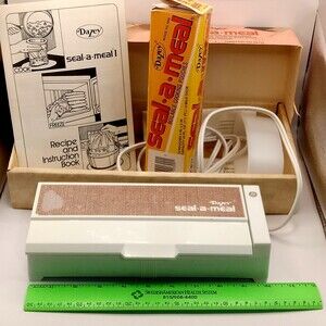 Seal A Meal Vintage DAZEY Original Box Model 5000 Extra Bags Powers Up as is